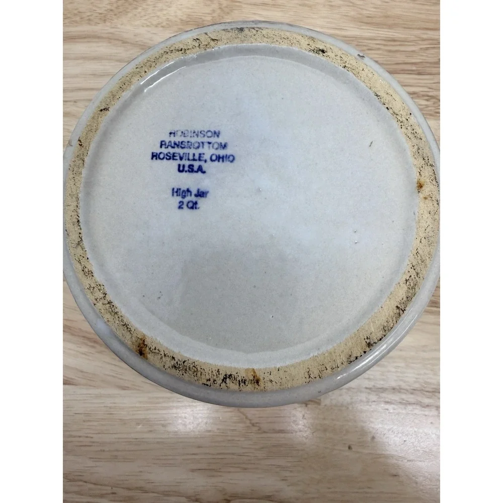 Vintage Robinson‎ Ransbottom Pottery RPR Roseville Ohio 2QT. High Jar Crock #16